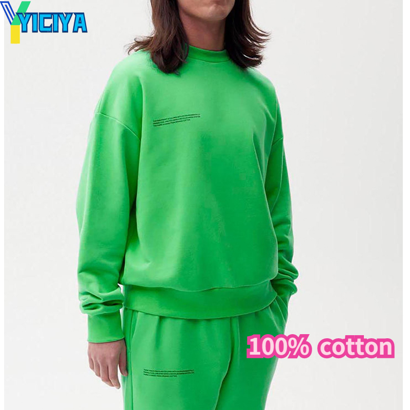 YICIYA Jogging Sweatshirt Tracksuit  Organic Cotton And Pants Two Peice Set Women's Sports Sewing Suit Sweatsuits Sportswear