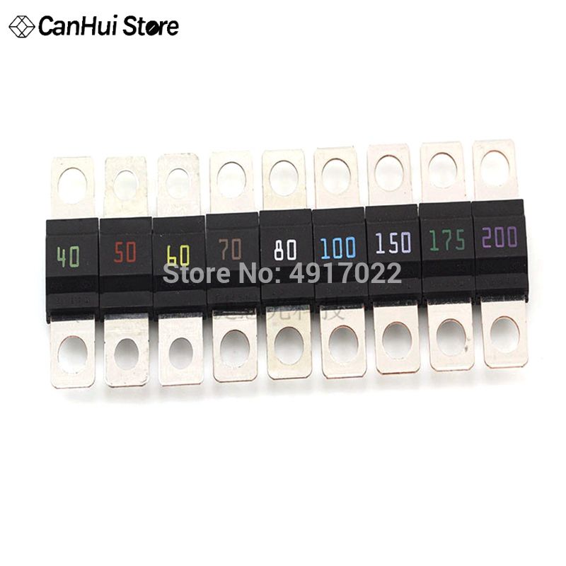 2PCS ANS Trumpet Fork Plug Fuse 40A 50A 60A 70A 80A 100A 175A 150A 200A Bolt Fixed Insurance Film Auto fuse Car Fuse 