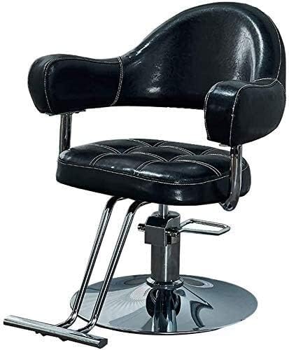 Vintage Hydraulic Beauty Equipment, Barber Chair Hairdressing Hydraulic Classic, Professional, Hair Cutting/Beauty Chair (Max Load Capacity 420 lbs) for Hair Stylist (Gr (Black)