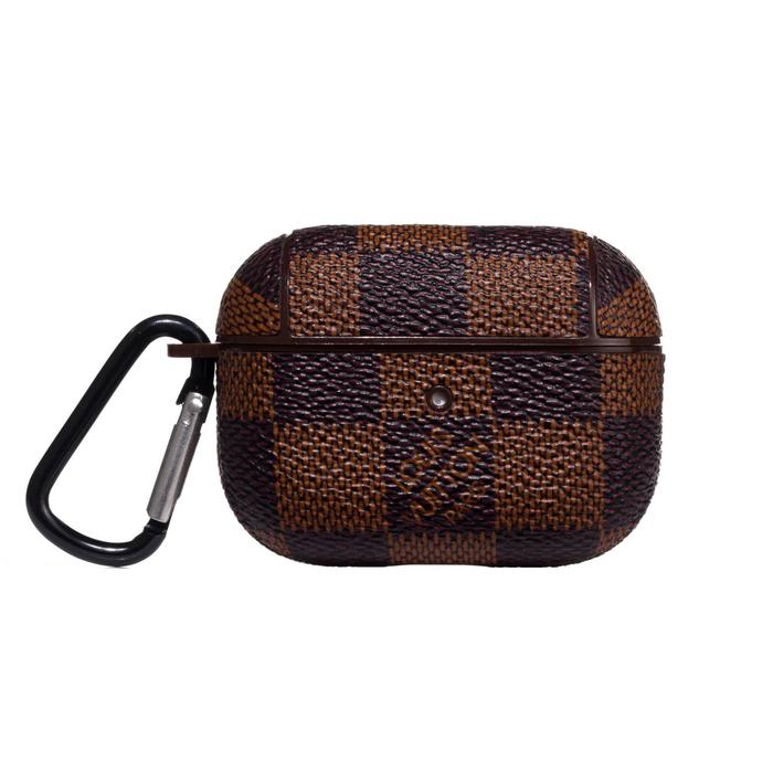 Checkered AirPods Pro Case – Brown