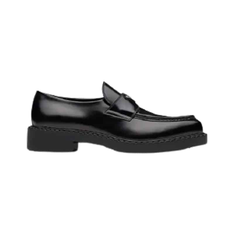 CHOCOLATE SHARP BRUSHED LEATHER POINTED LOAFERS – PRD37